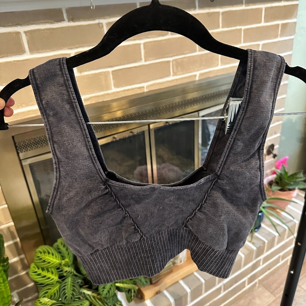 Free People Movement Good Karma Bra – M/L (Washed Black)